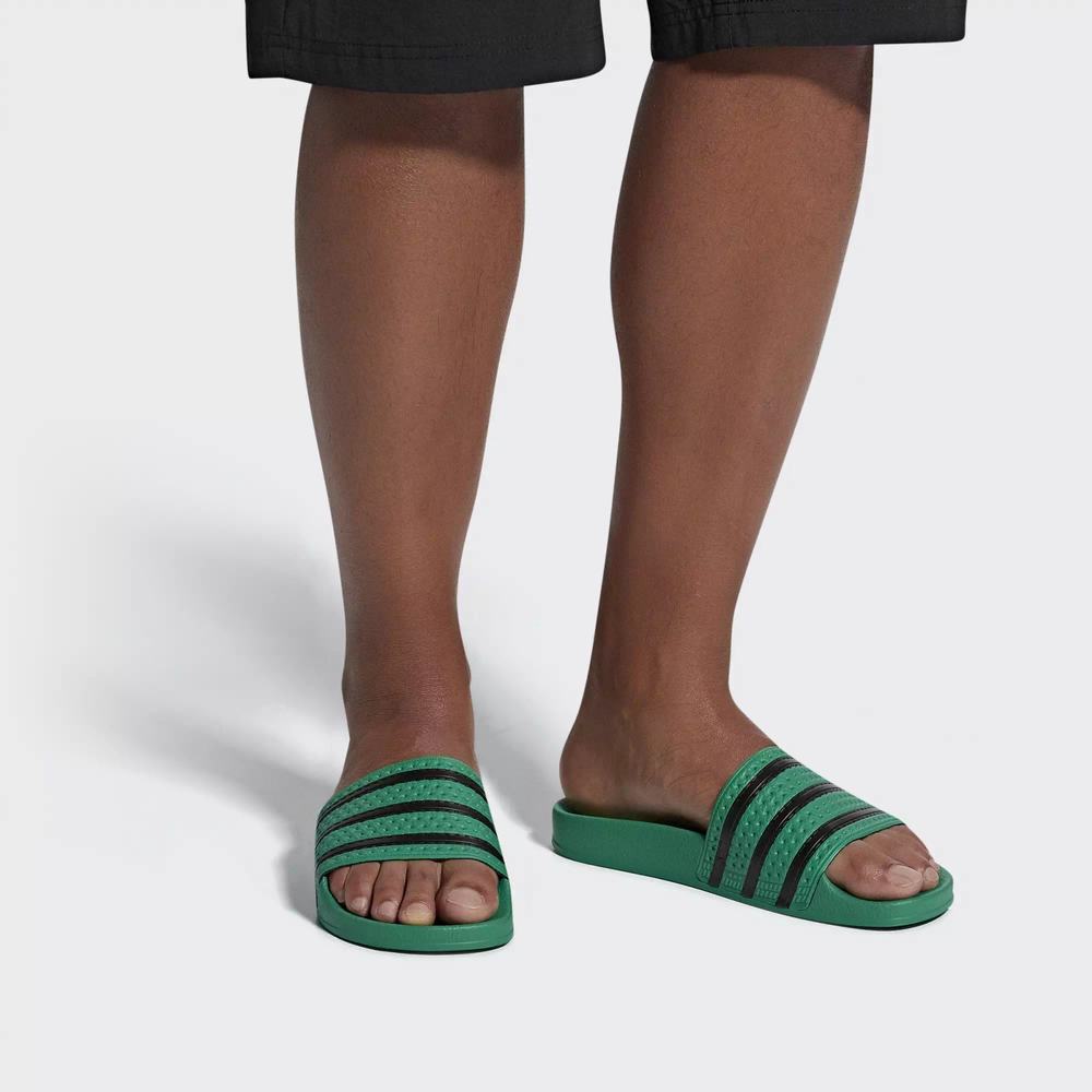 Adidas Adilette Chanclas Verdes Para Hombre (MX-10664)